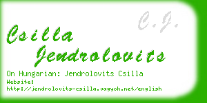 csilla jendrolovits business card